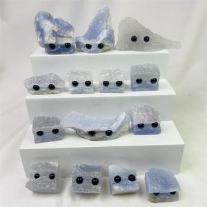 Prix usine naturel haute qualité <span class=keywords><strong>bleu</strong></span> <span class=keywords><strong>dentelle</strong></span> <span class=keywords><strong>Agate</strong></span> pour cadeaux décoration Animal cristal grappe hérisson - Product Image 3