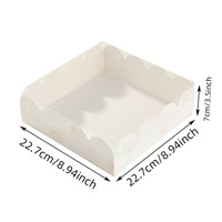 IMEE Blanc Carré Fraise Chocolat Boîte D'emballage Dessert Traiter Boîte Cookie Biscuit Gâteau Pâtisserie Boulangerie Bonbons Donut Boîte Mignon