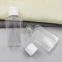 Bouteille de lotion cosmétique liquide en plastique PET hexagonale de 60 ml avec pompe pulvérisatrice et bouchon estampé à chaud à bas prix