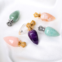 Nouveau Pendentif en Cristal 2026, Bouteille de Parfum en Forme de Carotte en Pierre Semi-Précieuse Naturelle pour Femme