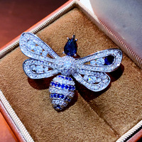 Broche de mode exquise XILIANGFEIZI en cuivre incrusté de zircon, broche abeille haut de gamme, accessoires pour corsage et pull
