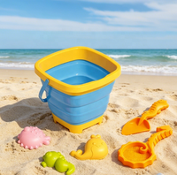 Ensemble de jouets de plage pour enfants RTS, seau en plastique et silicone, outils pour le sable et l'eau, jouets d'été en plein air, vente en gros
