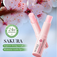 Baume à lèvres hydratant bio à la fleur de cerisier OEM ODM, imperméable, nourrissant, anti-gerçures, réparateur, soin des lèvres pour la nuit
