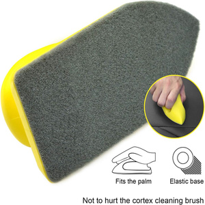Vente directe d'usine 100 pièces/1 Carton jaune voiture intérieur nanomètre nettoyage cuir siège <span class=keywords><strong>brosse</strong></span> blocs de ponçage - Product Image 2