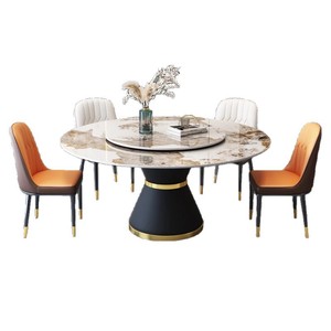Juego <span class=keywords><strong>de</strong></span> Mesa y Sillas <span class=keywords><strong>de</strong></span> <span class=keywords><strong>Comedor</strong></span> Extensible <span class=keywords><strong>de</strong></span> Piedra, Moderno y Minimalista, con Plato Giratorio, <span class=keywords><strong>para</strong></span> Apartamentos <span class=keywords><strong>Pequeños</strong></span>, Cocina y Hogar - Product Image 2