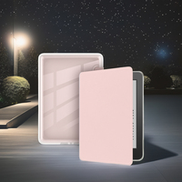 Étui pour tablette en cuir PU imprimable personnalisé pour Kindle Paperwhite 5 et iPad 6 6,8/6 pouces, fonction veille/réveil automatique, dos transparent