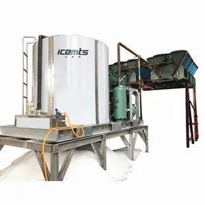 newest automatic 30 tons containerized industrial freshwater flake ice making machines for fishing