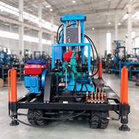 Foreuse portable 150m 22HP pour puits d'eau, petite machine de forage de puits pour l'approvisionnement en eau agricole