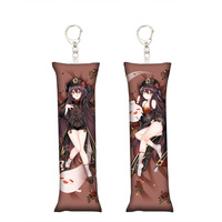 Peluche mignon Mini pendentif porte-clés Zhongli Thunderbolt général sac d'école pendentif petit doux Dakimakura porte-clés