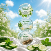 Shampooing et après-shampoing pour cheveux bouclés personnalisés en marque propre, ensemble de soins 6-en-1, menthe et concombre, hydratation intense, soins capillaires de salon