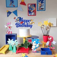 Décoration de gâteau d'anniversaire sur le thème des personnages de dessins animés, carte de gâteau d'anniversaire, décoration de gâteau pour fête d'anniversaire