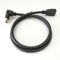 Câble DP de haute qualité 0,8 m, extension à 90 degrés mâle vers femelle, prend en charge 4K 8K pour moniteur d'ordinateur, lecteur DVD