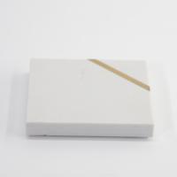 Sous-verres en marbre blanc avec ligne de cuivre Nouveaux sous-verres carrés en marbre conçus Verres Tasses Napperons Tampons