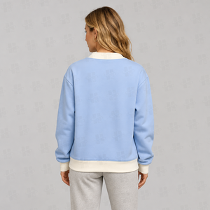 Sudadera Oversize de Cuello Redondo para Mujer con Bloques de Color y Apliques, Fabricada a Medida - Product Image 2
