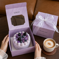 Boîte à gâteau biodégradable personnalisée, qualité alimentaire, carton ivoire de luxe, emballage de gâteau personnalisé, expérience hors boîte