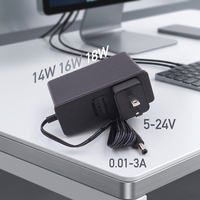 Adaptateur d'alimentation médical à découpage AC/DC UE 14W 16W 18W 6V 9V 10V 12V 15V 20V 24V 1.9A 2.5A 3A avec prises UK US EU