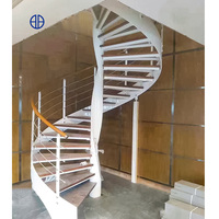 Nouvelle échelle spirale en acier et bois, personnalisable, très demandée, escalier en spirale métallique en acier
