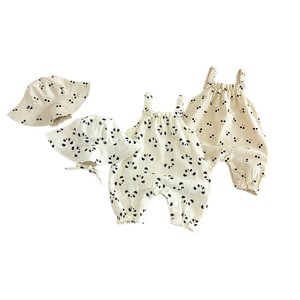INS Romper Bayi Laki-laki dan Perempuan Katun Murni Motif Kartun Jumpsuit Bayi Tanpa Lengan Lucu dan Serbaguna untuk Bayi dan Balita - Product Image 5