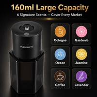 Diffuseur d'arômes pour voiture YUEHANGTC 160 ml, 6 senteurs, atomiseur de précision, CE RoHS FCC, fabrication directe OEM