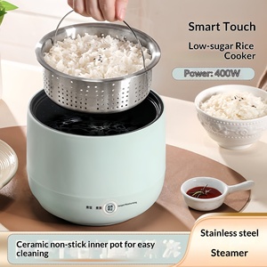 Olla <span class=keywords><strong>Arrocera</strong></span> Eléctrica Mini Multifunción 450W con Placa Calefactora, para Hogar y Dormitorio, de Bajo Consumo, para Cocinar <span class=keywords><strong>al</strong></span> <span class=keywords><strong>Vapor</strong></span> y Hervir - Product Image 3