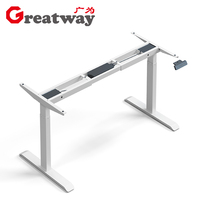 Table de travail debout pour ordinateur à double moteur, capacité de charge de 120 kg, ergonomique, intelligente, réglable en hauteur, OEM ODM