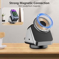 Estación de carga inalámbrica magnética 3 en 1 giratoria de 15W de carga rápida para teléfono, auriculares y reloj con diseño desmontable premium de Factory AFY