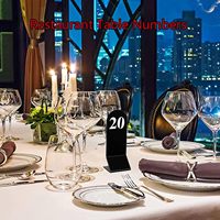 Panneau de table en acrylique noir avec numéros de 1 à 20 - Panneau de réservation de places pour fête