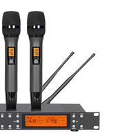 Système de microphone sans fil dynamique professionnel portable avec suppression du bruit, fréquence 640-690 MHz, construction métallique, 1% de réduction du bruit