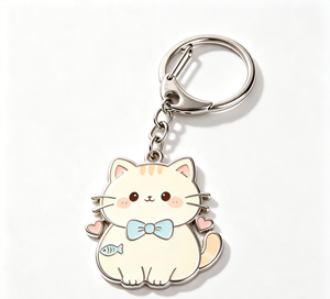 <b>Cute</b> Cat Enamel Metal Key Chain Custom Zinc Alloy <b>Keyring</b> Cartoon Bag Charm Gift - Product Image 4