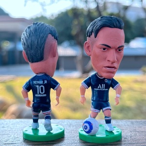 Figurines en PVC de l'équipe de football du Qatar, modèle de figurine de l'étoile du football Mesi, ornements, cadeaux, supports de figurines - Product Image 4