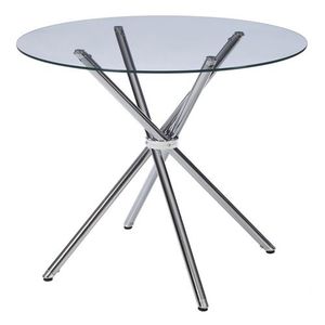 Mesa de centro de cristal templado transparente para sala de estar redonda y barata moderna al por mayor - Product Image 3