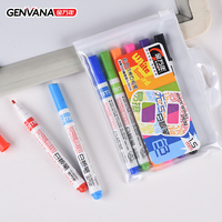 Marqueur pour tableau blanc GENVANA G-0603A 144 mm, couleur blanche, pointe de 1,5 mm, écriture fluide, non toxique, facile à nettoyer, effaçable à sec