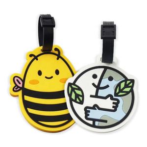 Sublimation de logo personnalisé blanc PVC étiquette à bagage sangle boucle en plastique - Product Image 4