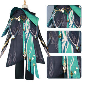 Disfraz de Cosplay de Anime Genshin Impact Alhaitham Dakim, Traje <span class=keywords><strong>Elegante</strong></span> para Fiesta de Halloween, Actividad de Fiesta, Juego de Rol, Atuendo para Hombre - Product Image 5