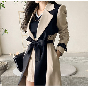 Versione coreana da donna del <span class=keywords><strong>Trench</strong></span> della giacca allungata stringata aderente alla <span class=keywords><strong>moda</strong></span> - Product Image 1