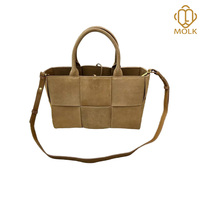 Sac fourre-tout pour femme en cuir de vachette givré couleur unie, texture carrée, double poignée, longue bandoulière, collection automne-hiver