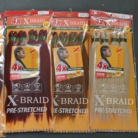 Offre Spéciale : Mèches tressées pré-étirées 4X, 38 pouces, pour tressage facile, fibres thermoformables à l'eau chaude, extensions capillaires brutes africaines