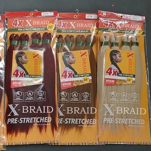 Offre Spéciale : Mèches tressées pré-étirées 4X, 38 pouces, pour tressage facile, fibres thermoformables à l'eau chaude, extensions capillaires brutes africaines - Product Image 3