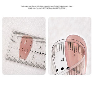5 pièces/ensemble Nail Art ruban à mesurer règle souple autres fournitures pour ongles presse sur ongles règle de <span class=keywords><strong>mesure</strong></span> de pointe - Product Image 2