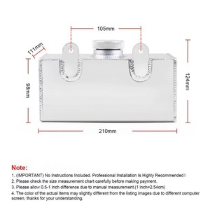 Tanque de Agua Auxiliar de Aleación de Aluminio de 2L, Depósito de Expansión para Sistema de Refrigeración Automotriz, Mejora de Sistema - Product Image 2