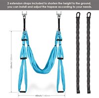 JIKE Matériau en nylon anti-gravité Ensemble de sangles volantes intérieur et extérieur pour yoga aérien, hamac pour thérapie d'inversion de Pilates