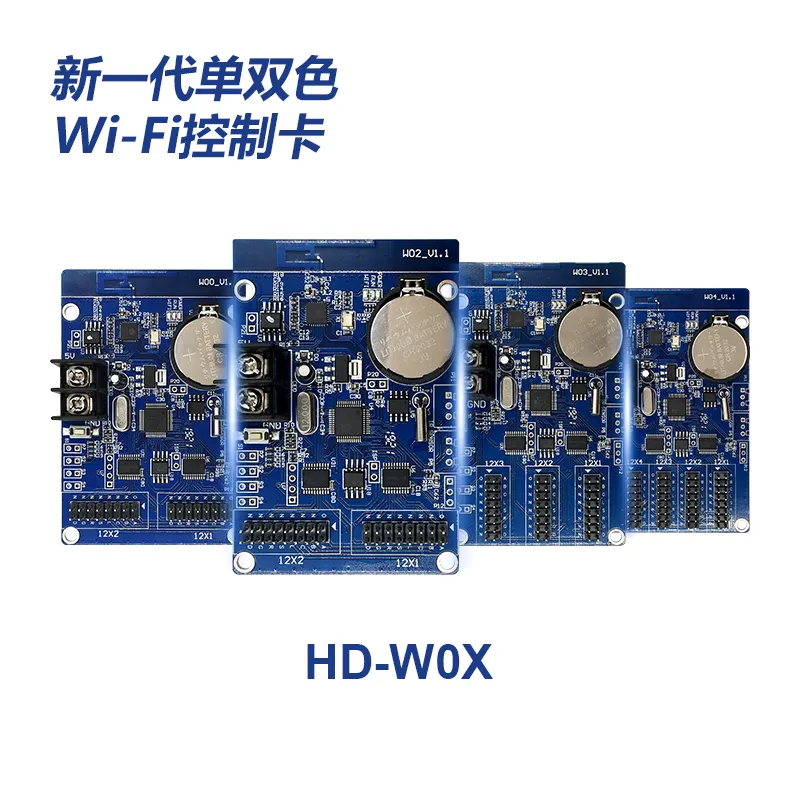 Huidu placa de controle wi-fi, cor dupla, HD-W00 uso para p10 cor única, tela do módulo de led