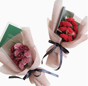 48CMX 5Y High Quality Eco-Friendly Cream White Linen Fabric Flower <b>Wrapping</b> <b>Paper</b> Roll Mesh Bouquet for Wedding Christmas Gifts - Product Image 2