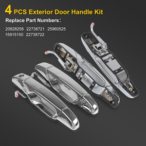 Chrome <b>Door</b> <b>Handles</b> 4P For 2007-2014 Cadillac Escalade Chevrolet Metal <b>Replacement</b> Parts - Product Image 3
