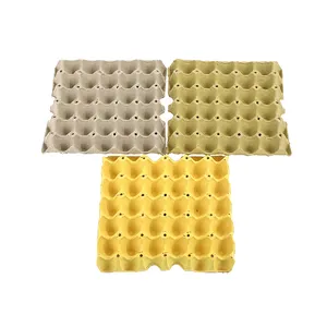 Thickened and durable 30 cells paper egg trays molds supplier 30 chicken eggs packaging tray pulp