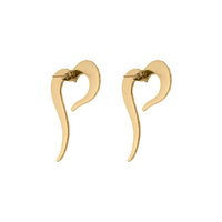 Boucles d'oreilles clous cœur sculpturales, finition texturée moderne, légères, élégantes, bijoux de mode pour femmes