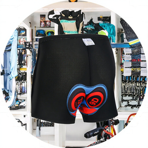 Caleçon de cyclisme rembourré pour homme avec coussinet en silicone épais, short de VTT respirant et anti-humidité en Spandex/Polyester 180g, coupe ajustée - Product Image 3
