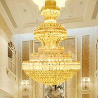 Lustre en cristal de luxe de grande taille suspension suspendue