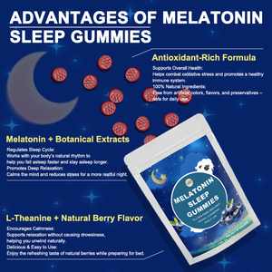 Gommes de sommeil à la mélatonine traditionnelles naturelles saveur thé soulagement du stress aide au sommeil pour améliorer l'humeur et la qualité du sommeil - Product Image 4
