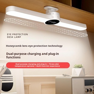 Hotsale Tisch lampe Uhr USB LED Licht hängen magnetische Schreibtisch lampe wiederauf ladbare stufenlose Dimmen Nachtlicht Schlafzimmer Lese lampe - Product Image 6